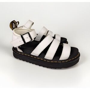 Dr Doc Martens Blaire Women's Size 8 Leather Strappy Platform Gladiator Sandals